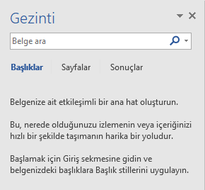 Word'de Gezinti Bölmesi Nasıl Açılır? - 3