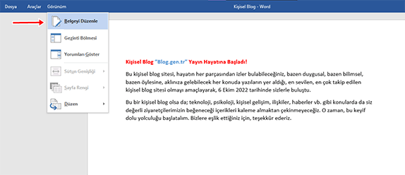 Word'de Okuma Modu Nasıl Açılır? - 2 Word'de Okuma Modu Nasıl Açılır? - 2