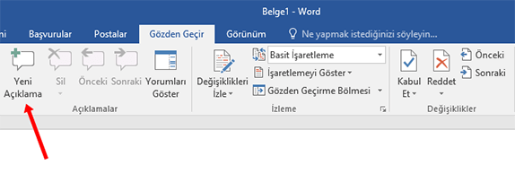 Word'de Yorum (Açıklama) Ekleme Kaldırma Nasıl Yapılır? - 1