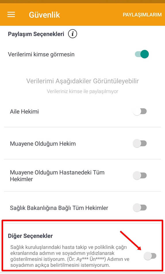 E-Nabız Ad ve Soyadın Hastanelerde Gizlenerek Gösterilmesi - 4