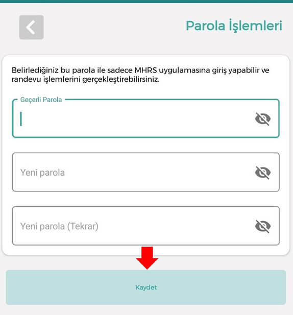 MHRS Parola (Şifre) Değiştirme Nasıl Yapılır? - 5 MHRS Parola (Şifre) Değiştirme Nasıl Yapılır? - 5
