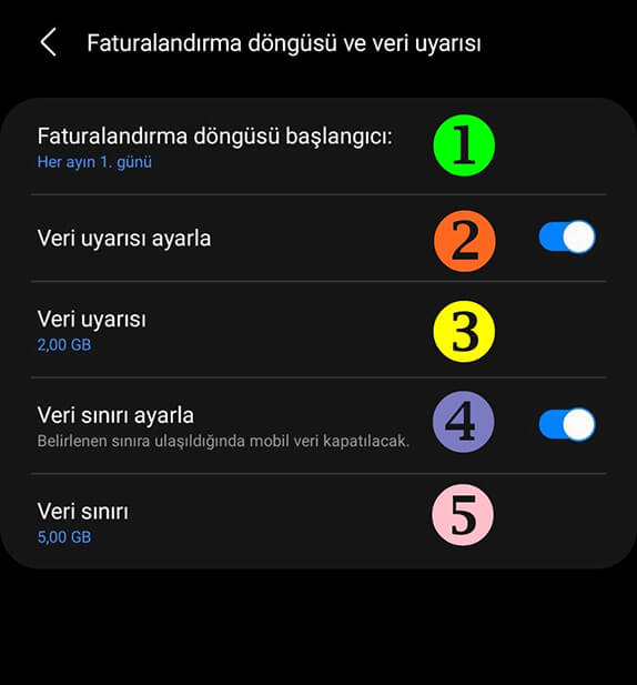 Samsung Mobil Veri Kullanım Sınırı Nasıl Ayarlanır? - 5