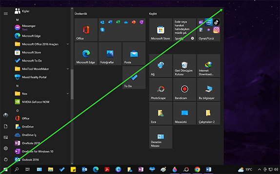 Windows 10 Başlangıç Ekranını Boyutlandırma Nasıl Yapılır? - 3
