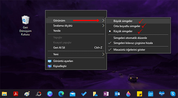 Windows 10 Masaüstü Simgelerini Büyütme ve Küçültme Nasıl Yapılır? - 1