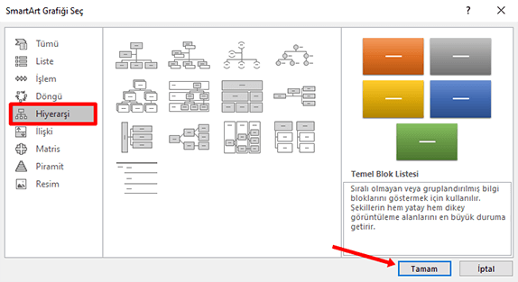 Word'e SmartArt Grafikleri Ekleme Nasıl Yapılır? - 5