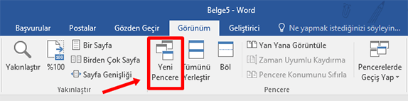 Word’de Aynı Belgenin Farklı Kısımlarında Çalışma Nasıl Yapılır? - 2