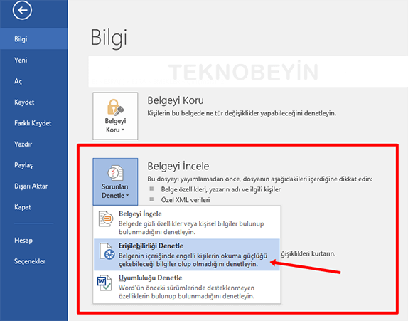 Word’de Erişilebilirlik Denetleyicisi Açma Nasıl Yapılır? - 4