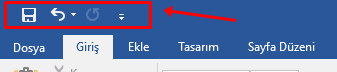 Word'de Hızlı Erişim Araç Çubuğu Özelleştirme Nasıl Yapılır? - 1