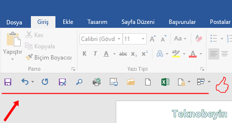 Word'de Hızlı Erişim Araç Çubuğu Özelleştirme Nasıl Yapılır? - 11