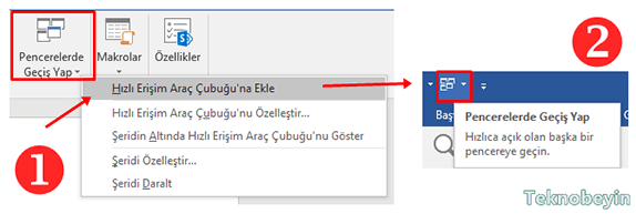 Word'de Hızlı Erişim Araç Çubuğu Özelleştirme Nasıl Yapılır? - 9