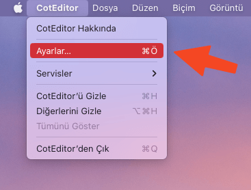 CotEditor'de Font (Yazı Tipi) Değiştirmek 2