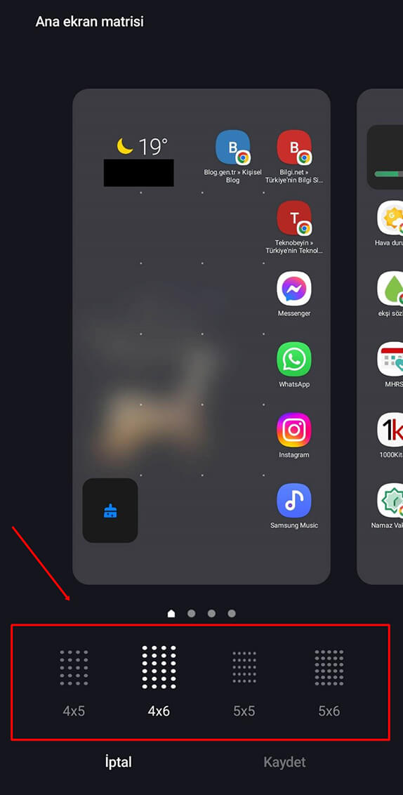 Samsung Ana Ekran ve Uygulamalar Ekranı Matrisi Nasıl Ayarlanır? - 4