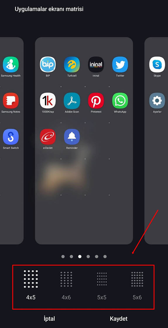 Samsung Ana Ekran ve Uygulamalar Ekranı Matrisi Nasıl Ayarlanır? - 6