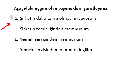 Word İşaretlenebilir Onay Kutusu Ekleme Nasıl Yapılır? - 7