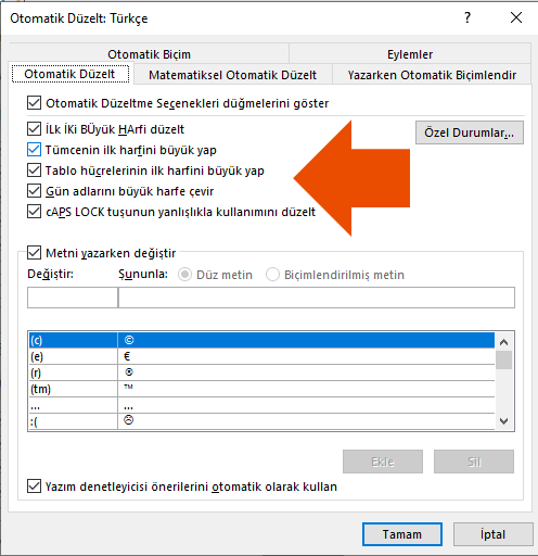 Word Otomatik Düzeltme Ayarları Nasıl Yapılır? - 5