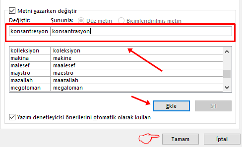 Word Otomatik Düzeltme Ayarları Nasıl Yapılır? - 6