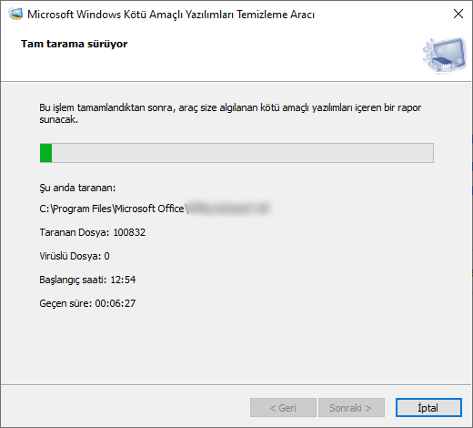 Microsoft Kötü Amaçlı Yazılım Kaldırma Aracı ile Virüs Taraması Yapma - 6 Microsoft Kötü Amaçlı Yazılım Kaldırma Aracı ile Virüs Taraması Yapma - 6