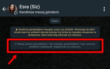 WhatsApp Süreli Mesaj Özelliği Nasıl Açılır? - 4