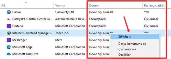Windows 10 Başlangıçta Çalışan Uygulamaları Kapatma Nasıl Yapılır? - 5