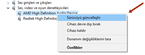 Windows 10 Ses Sürücüsü Güncelleme - 10