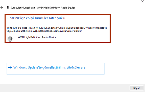 Windows 10 Ses Sürücüsü Güncelleme - 12