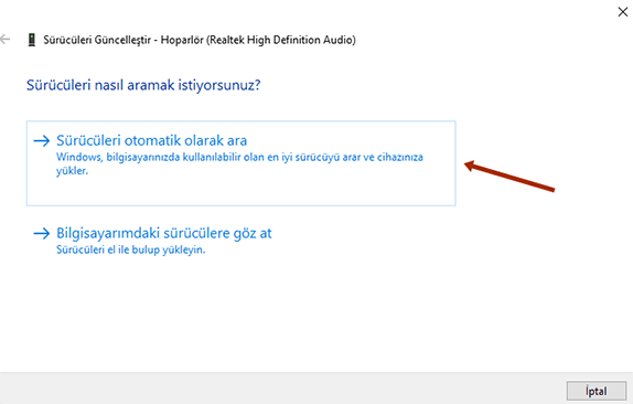 Windows 10 Ses Sürücüsü Güncelleme - 8