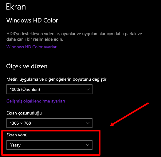 Windows 10 Ters Dönen Ekranı Düzeltme Nasıl Yapılır? - 3