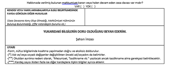 Adalet Bakanlığı Personel Alım İlanı için Güvenlik Formu Nereden ve Nasıl Doldurulur? - 2