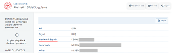 e-Devlet Aile Hekim Bilgisi Öğrenme - Sorgulama Nasıl Yapılır? - 2