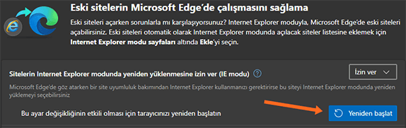 Microsoft Edge Internet Explorer Sayfası Açma (IE Modu) - 5