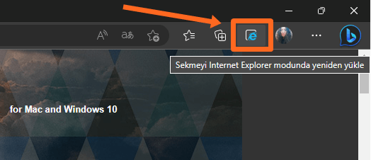 Microsoft Edge Internet Explorer Sayfası Açma (IE Modu) - 6