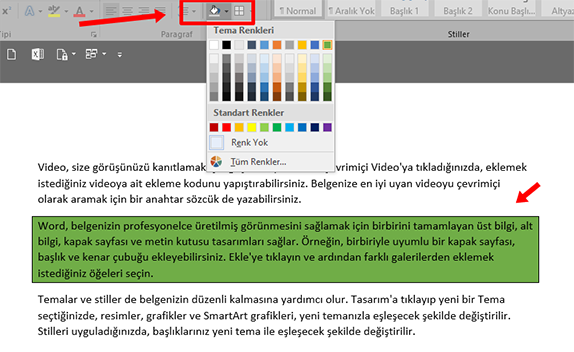 Word Paragrafa Kenarlık Ekleme Nasıl Yapılır? - 3