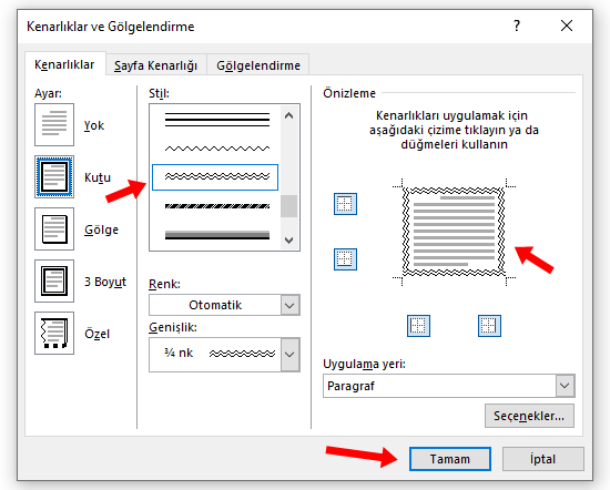 Word Paragrafa Kenarlık Ekleme Nasıl Yapılır? - 5