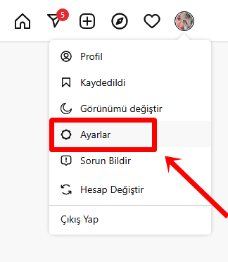 Instagram Ayarlar Sayfası