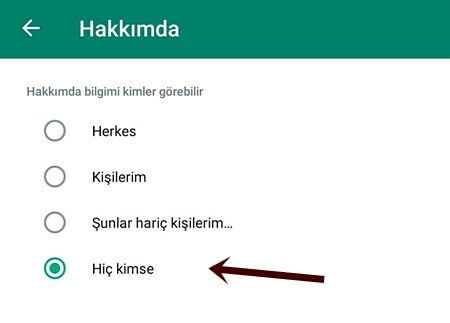 WhatsApp Hakkımda Bilgisi Gizleme Nasıl Yapılır? - 2