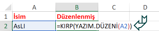 Excel Tablosunda Liste Adı Düzenleme Nasıl Yapılır? Metin Düzenleme Nasıl Yapılır? - 5