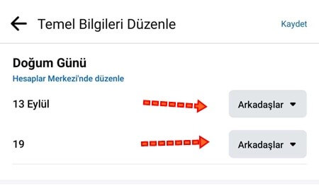 Facebook Mobil Doğum Günü Bildirimi Kapatma - Doğum Günü Tarihi Gizleme - 4