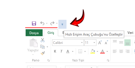 Excel Hızlı Erişim Araç Çubuğu Özelleştirme Nasıl Yapılır? Hızlı Erişim Araç Çubuğuna Yeni Özellik Ekleme - 1