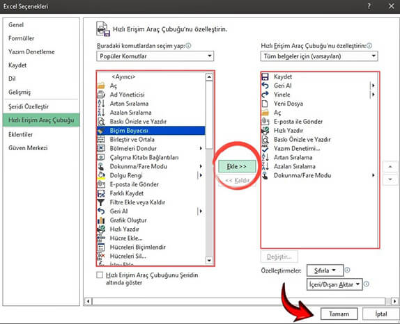 Excel Hızlı Erişim Araç Çubuğu Özelleştirme Nasıl Yapılır? Hızlı Erişim Araç Çubuğuna Yeni Özellik Ekleme - 4