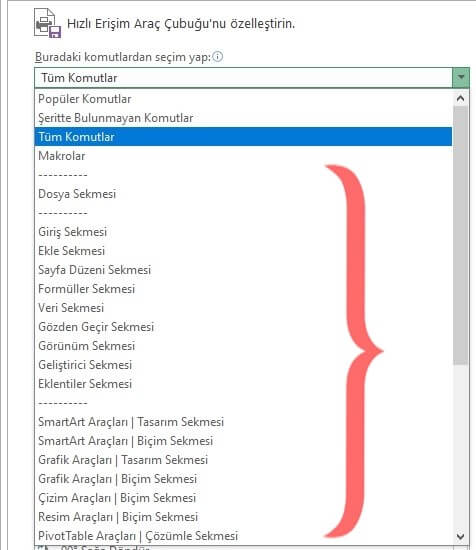 Excel Hızlı Erişim Araç Çubuğu Özelleştirme Nasıl Yapılır? Hızlı Erişim Araç Çubuğuna Yeni Özellik Ekleme - 6