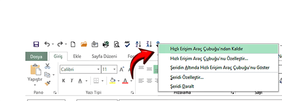 Excel Hızlı Erişim Araç Çubuğu Özelleştirme Nasıl Yapılır? Hızlı Erişim Araç Çubuğuna Yeni Özellik Ekleme - 8