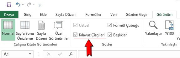 Excel Kılavuz Çizgileri Kaldırma Nasıl Yapılır? - 2