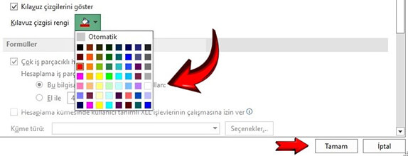 Excel Kılavuz Çizgilerinin Rengi Nasıl Değiştirilir? - 5 Excel Kılavuz Çizgilerinin Rengi Nasıl Değiştirilir? - 5