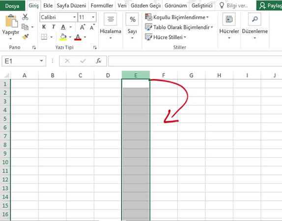 Excel Satır ve Sütun Kavramları Nelerdir? Excel'de Kaç Satır Kaç Sütun Kaç Hücre Bulunur? - 3