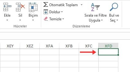 Excel Satır ve Sütun Kavramları Nelerdir? Excel'de Kaç Satır Kaç Sütun Kaç Hücre Bulunur? - 7