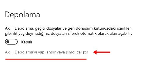 Windows 10 Akıllı Depolama Açma - Kapama - 4 Windows 10 Akıllı Depolama Açma - Kapama - 4
