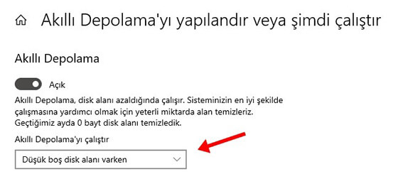 Windows 10 Akıllı Depolama Açma - Kapama - 6 Windows 10 Akıllı Depolama Açma - Kapama - 6