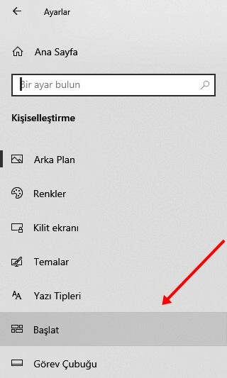Windows 10 Başlangıçtaki Uygulama Listesini Açma - Gizleme Nasıl Yapılır? - 4