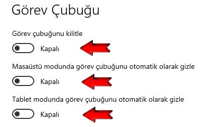 Windows 10 Görev Çubuğu Görünmüyor - Çalışmıyor Sorunu ve Çözümü - 4