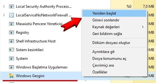 Windows 10 Görev Çubuğu Görünmüyor - Çalışmıyor Sorunu ve Çözümü - 7